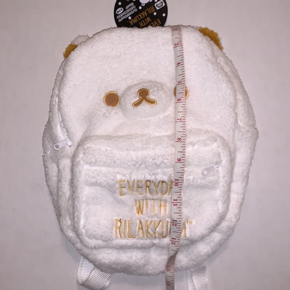 New Rilakkuma Fuzzy Sherpa “Every Day With Rilakkuma” Backpack Japan Exclusive - Picture 10 of 15